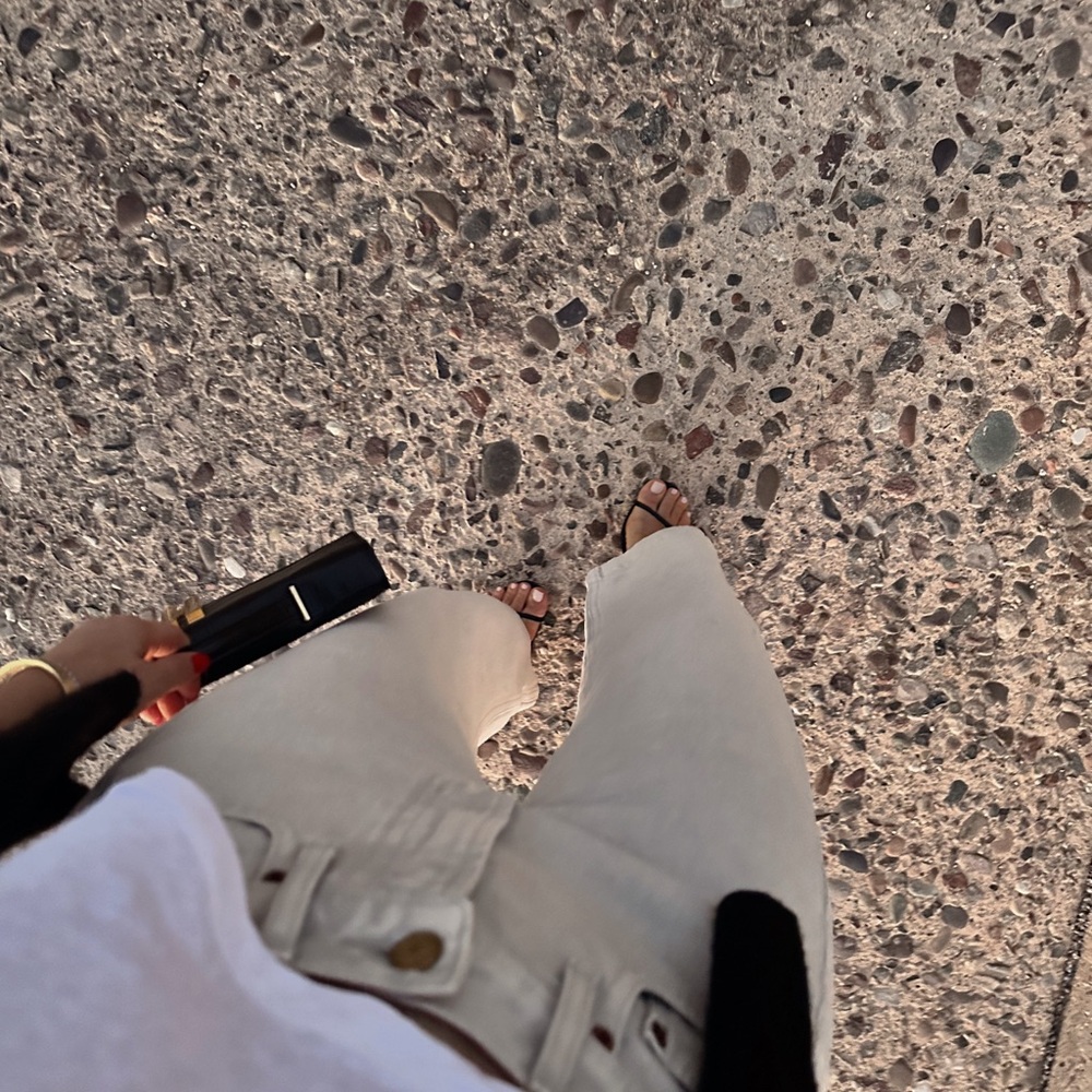 Bsides cropped denim in color stucco